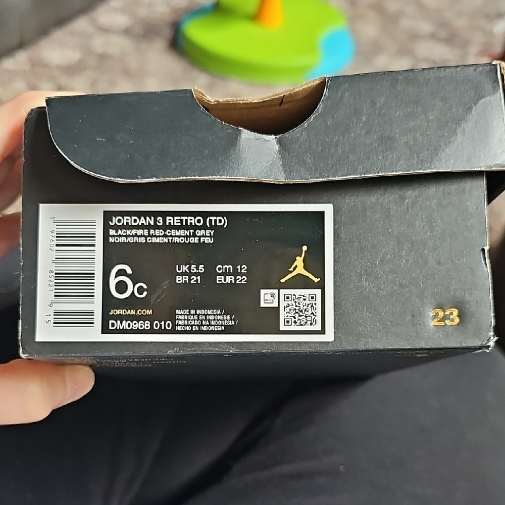 Jordan 3 Retro TD in Black and Cement Gray